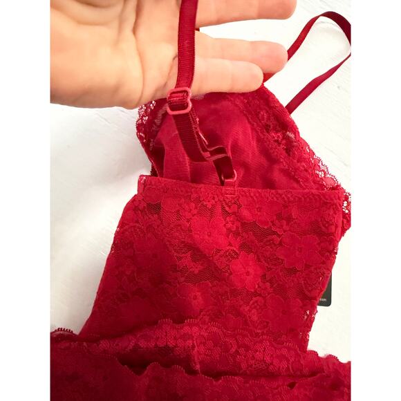NWT sexy red Rampage lingerie sz M w adjustable straps - Picture 11 of 13